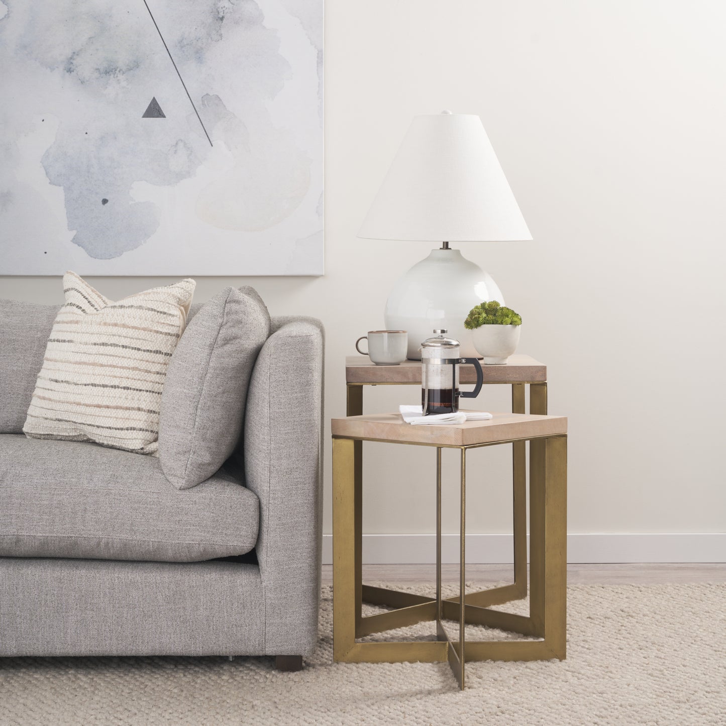 Mehdi White Ceramic Table Lamp