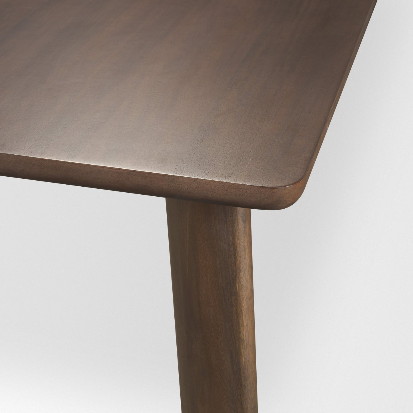 Jonan Solid Dark Brown Mango Wood Rectangular Dining Table
