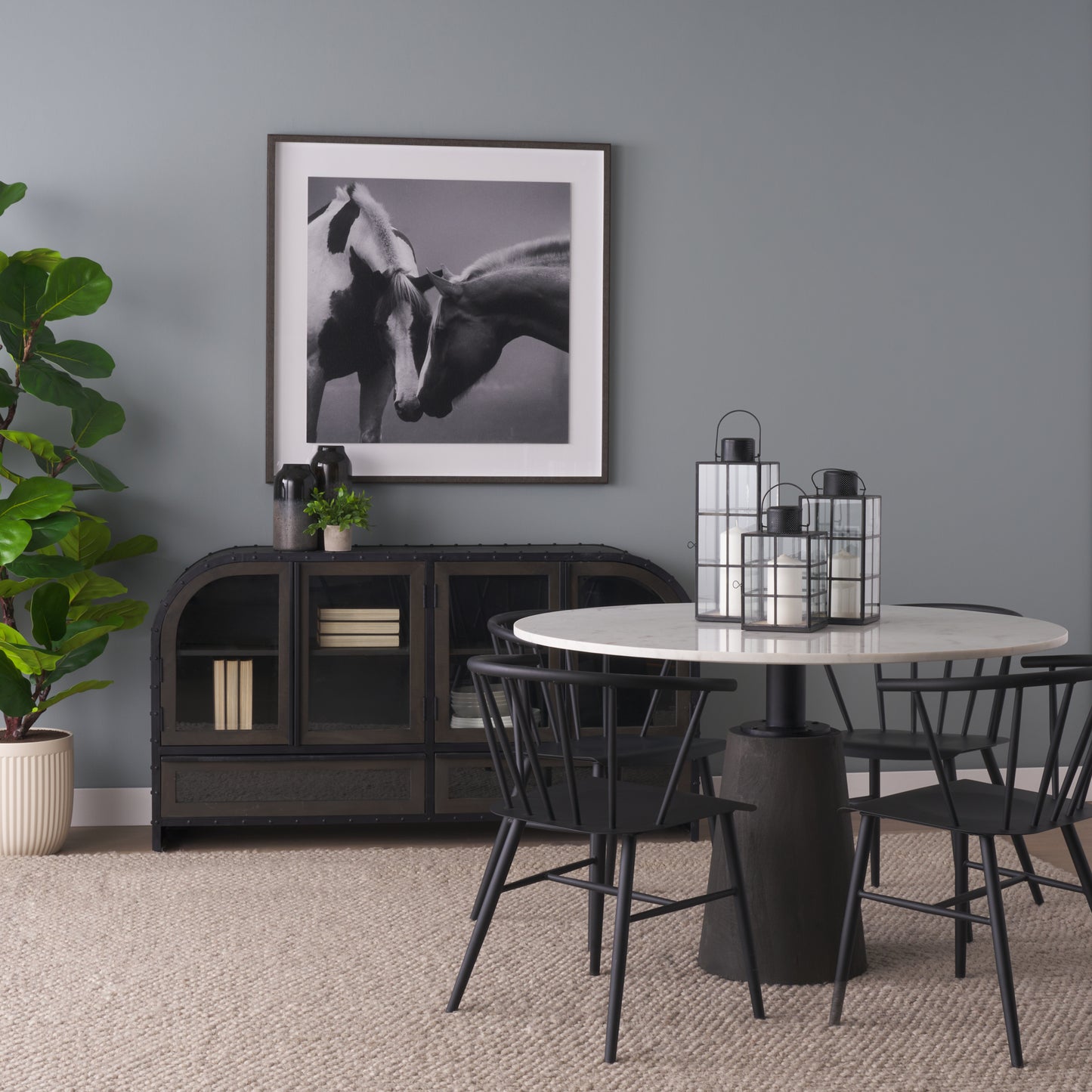Gehry Sideboard Black Metal - sideboards-and-buffets