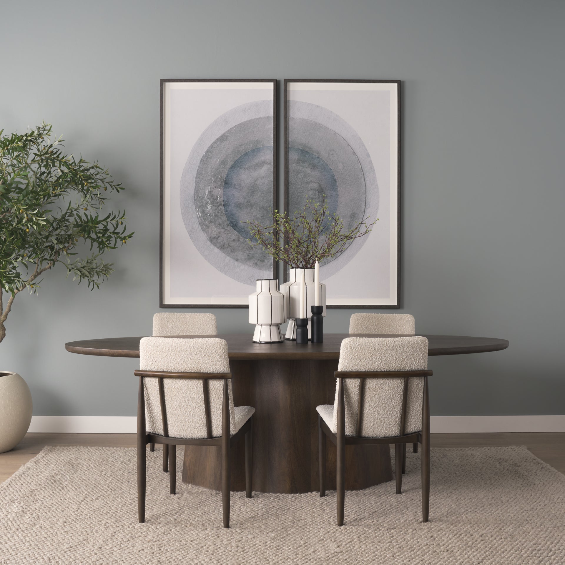 Jovani Oval Dining Table Dark Brown | Wood | Oval - dining-table
