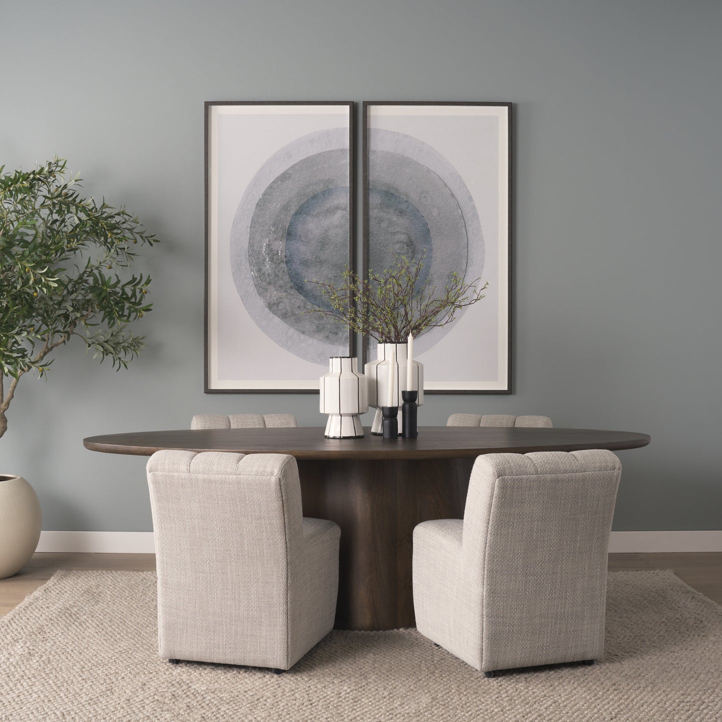 Wilkins Dining Chair Gray | Performance Fabric - dining-chairs
