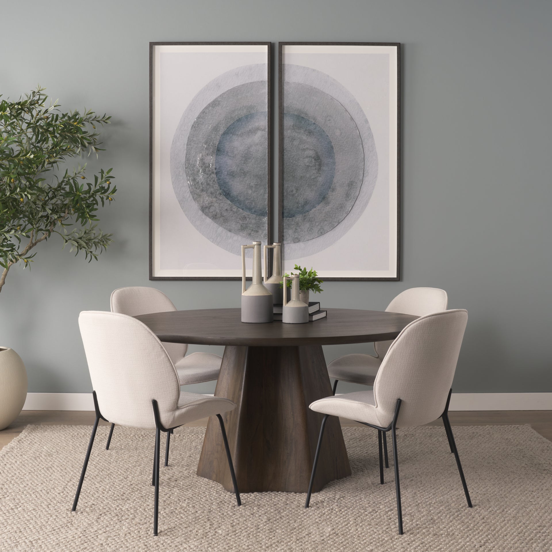 Jovani Dining Table Dark Brown | Wood | 60’’ - dining-table