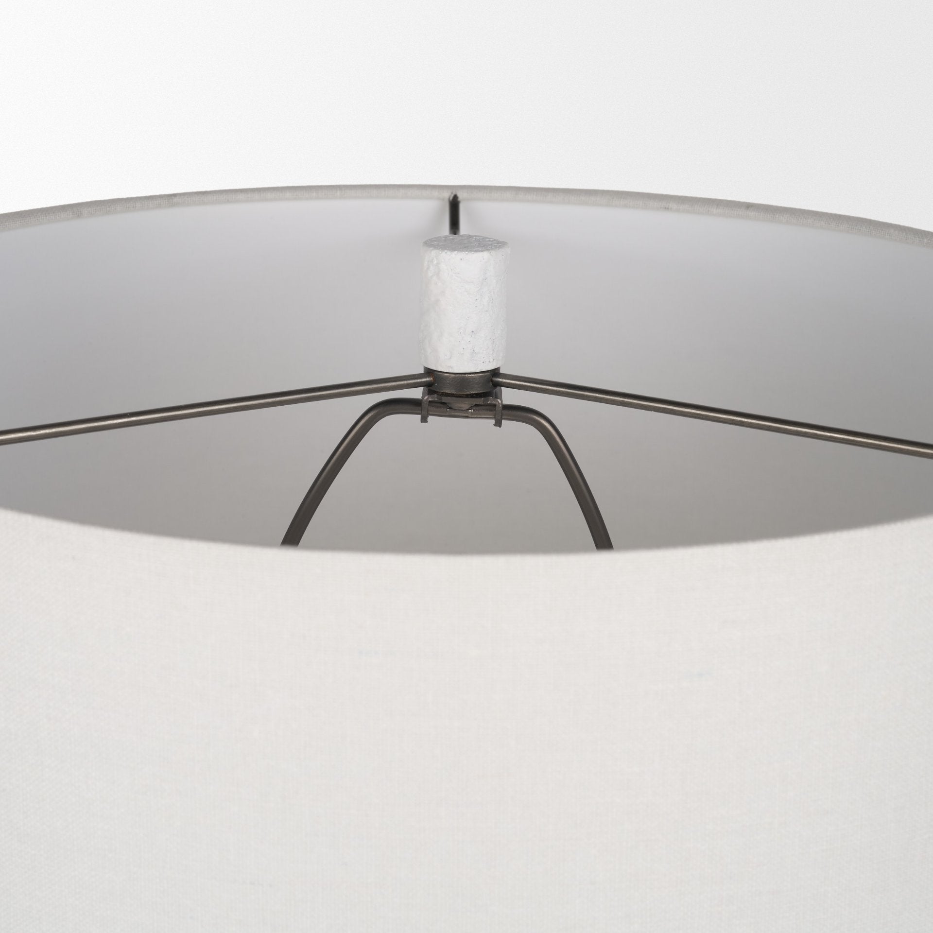 Everly Table Lamp White Cement | White Shade - table-lamps