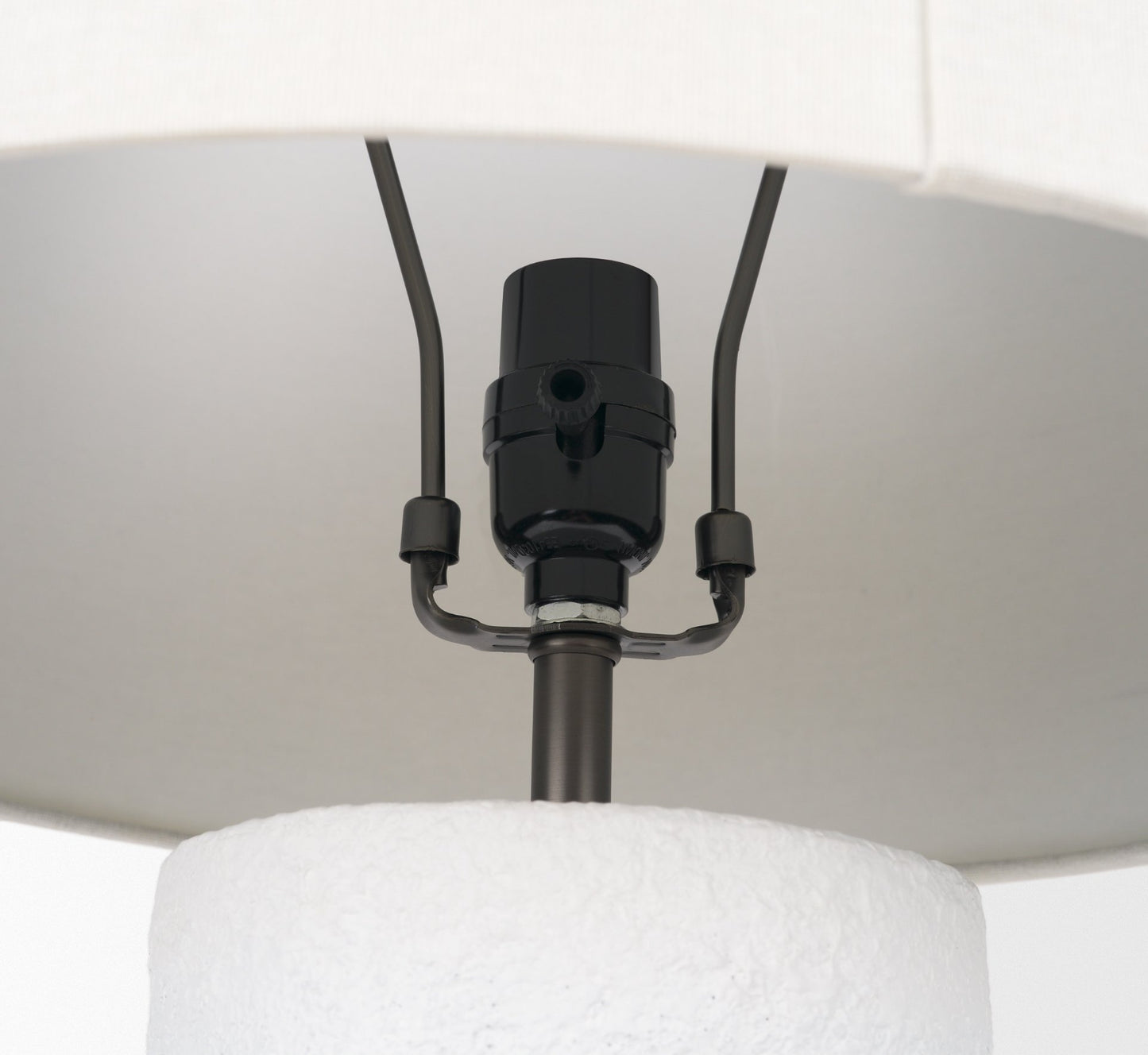 Everly Table Lamp White Cement | White Shade - table-lamps