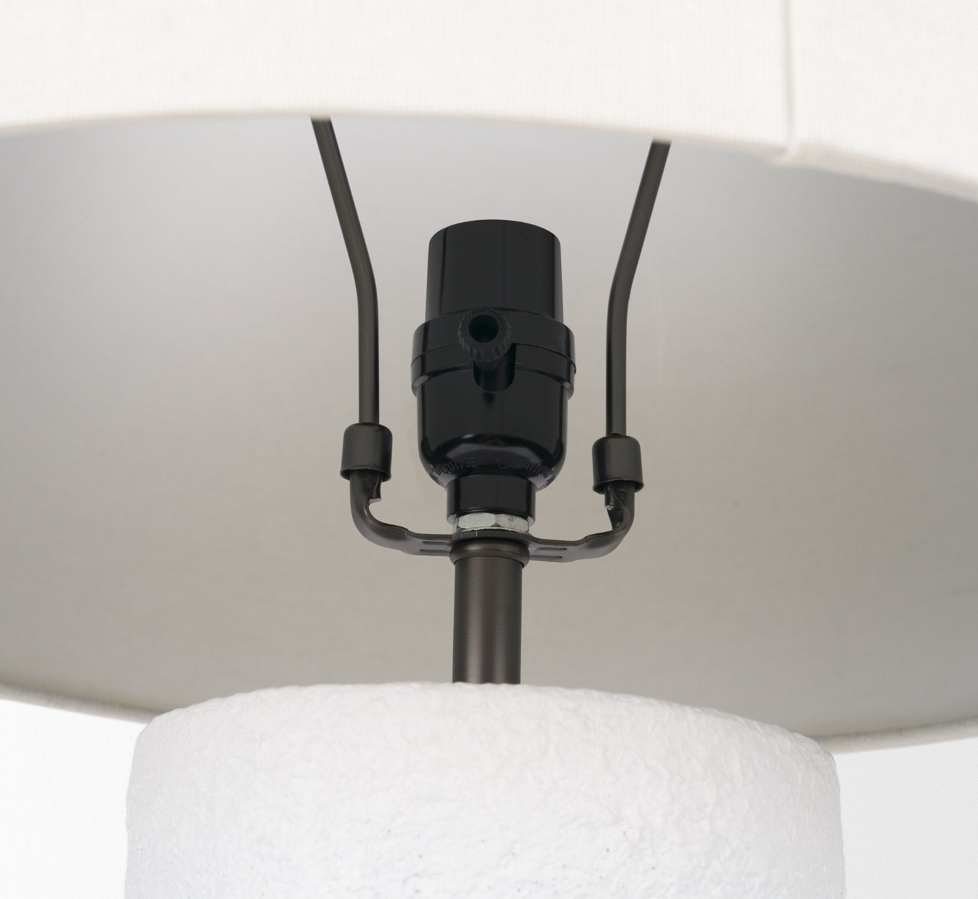Everly Table Lamp White Cement | White Shade - table-lamps