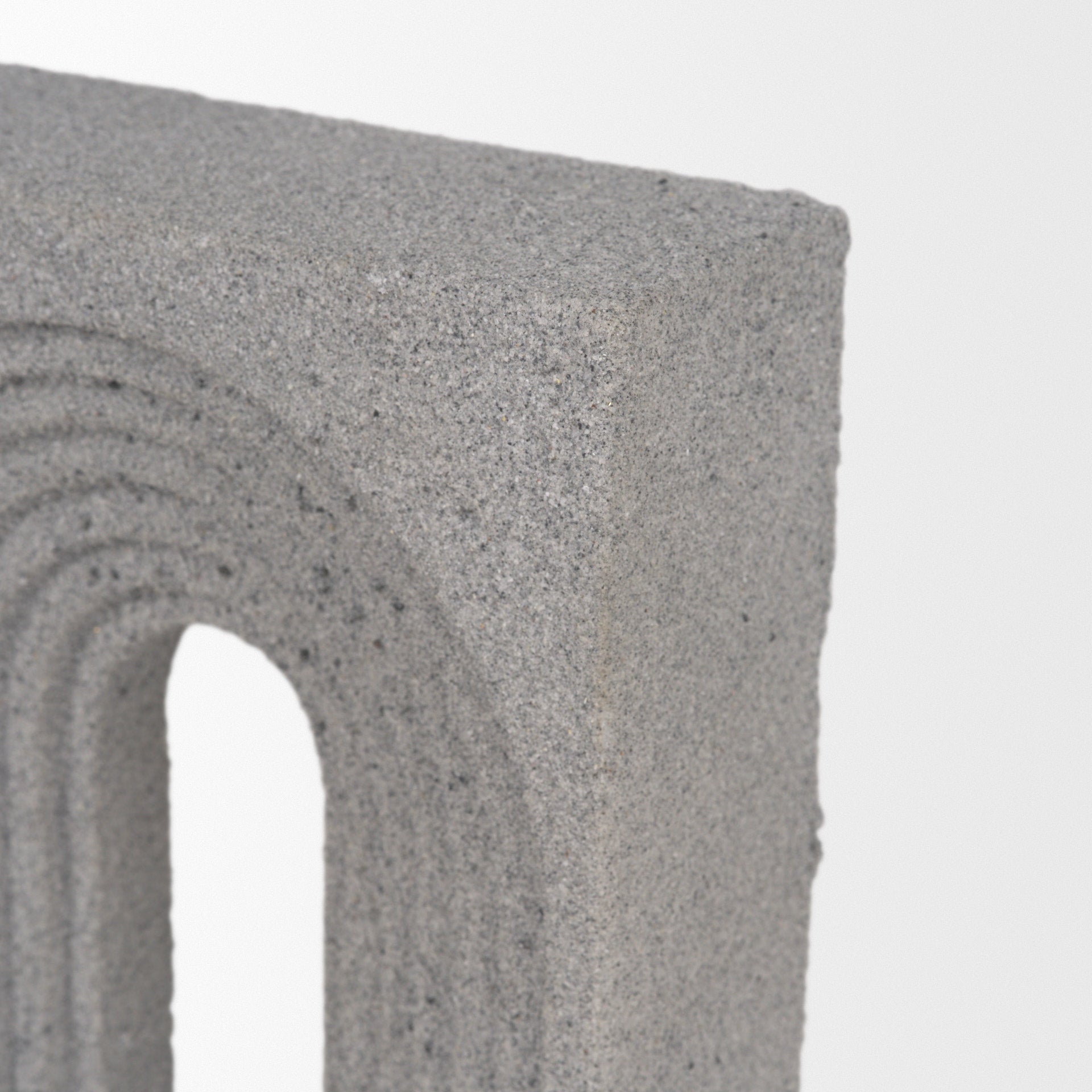Kacia Resin Textured Concrete Gray Decorative Object