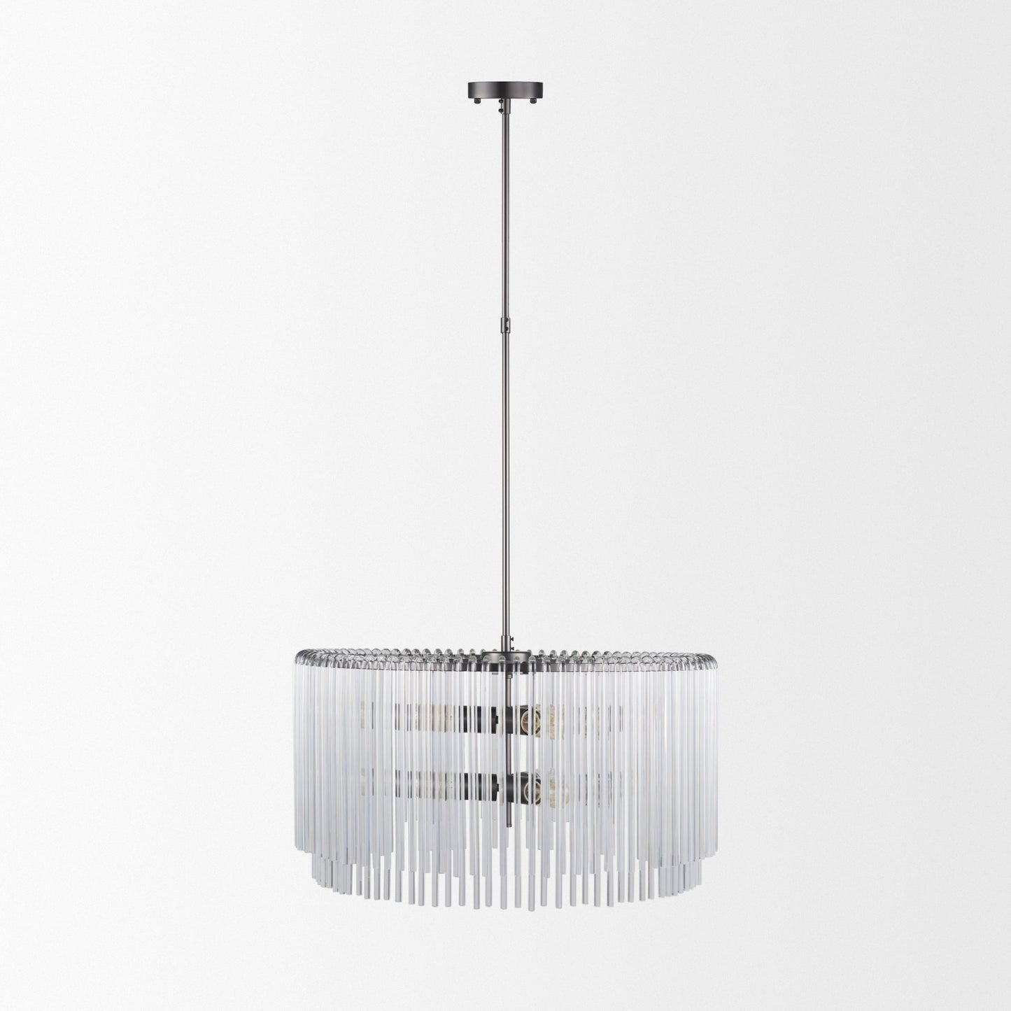Anna Chandelier Silver | Glass - chandeliers