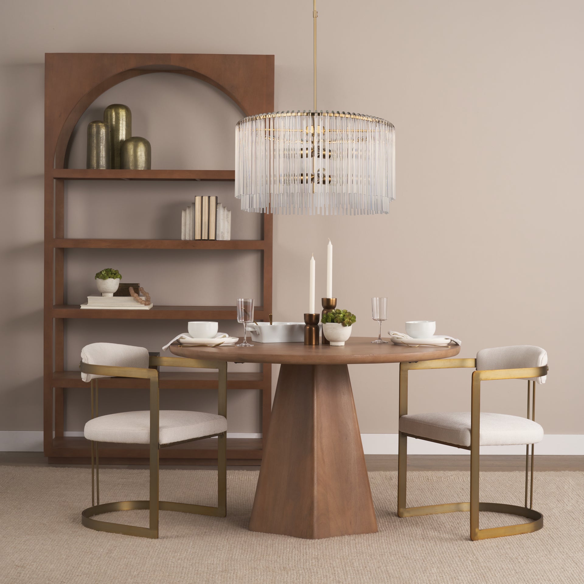 Elsa Chandelier Gold Metal | Frosted Glass - chandeliers