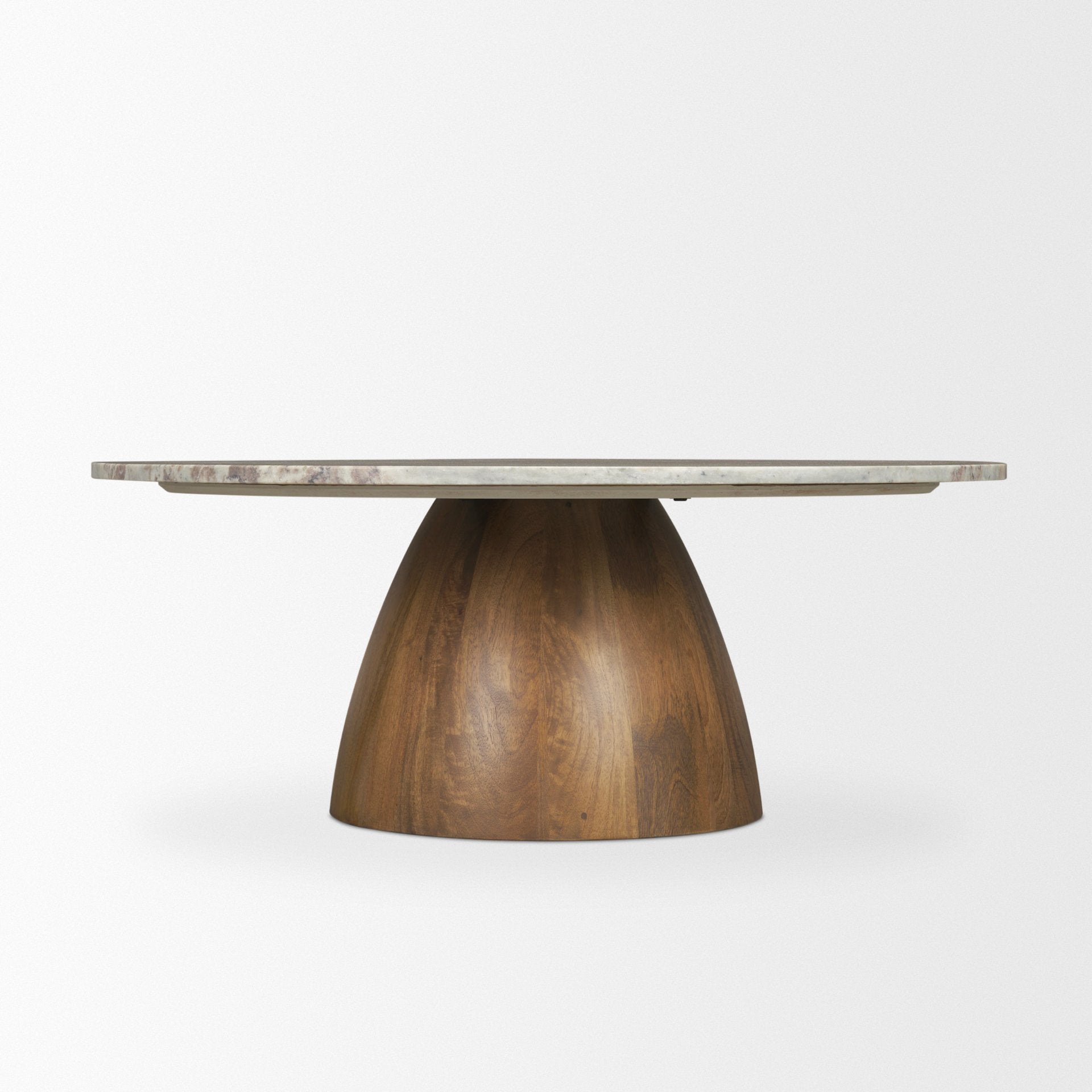 Allyson Coffee Table Pink Marble | Brown Wood - coffee-tables
