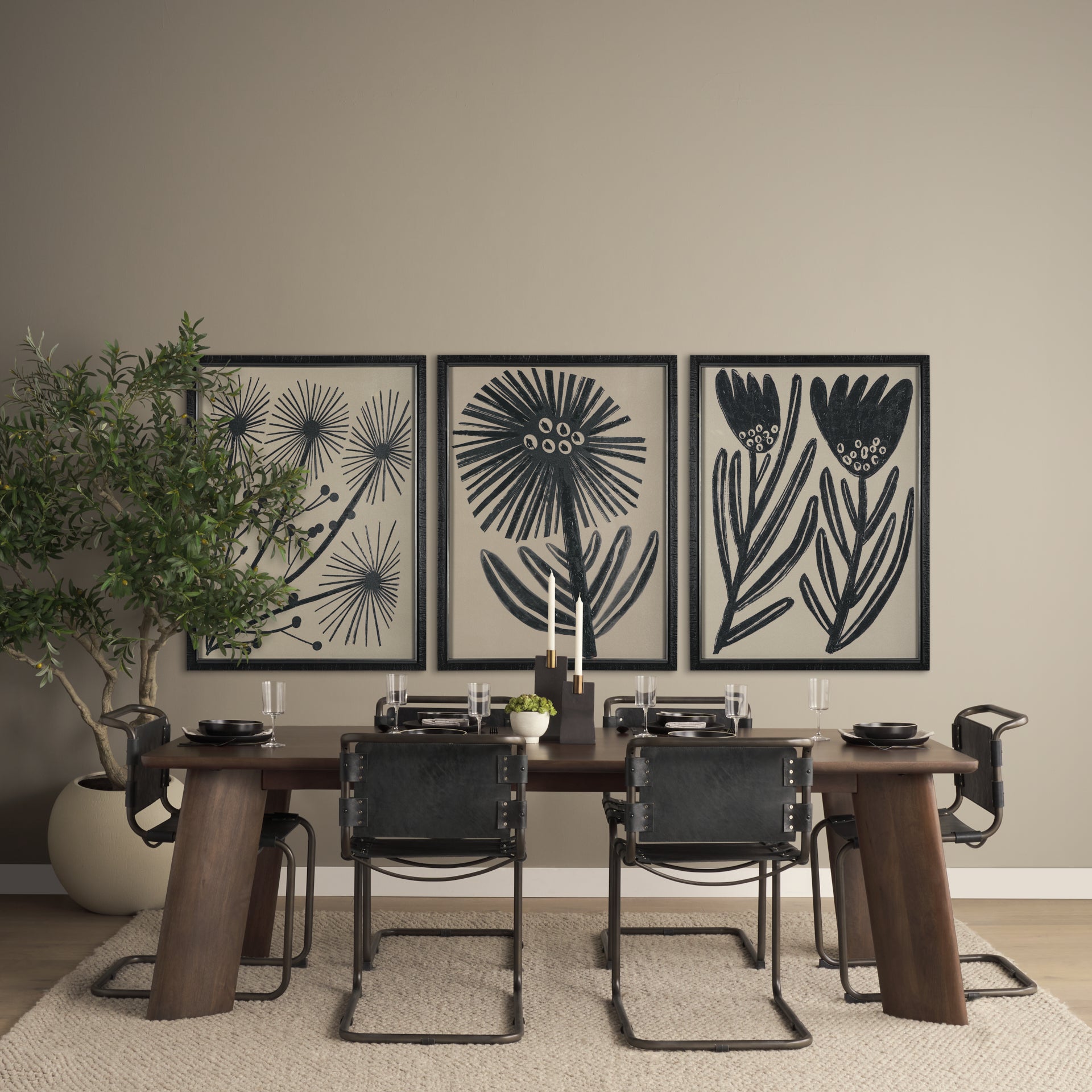 Berbick Dining Chair Black Leather | Black Metal - dining-chairs