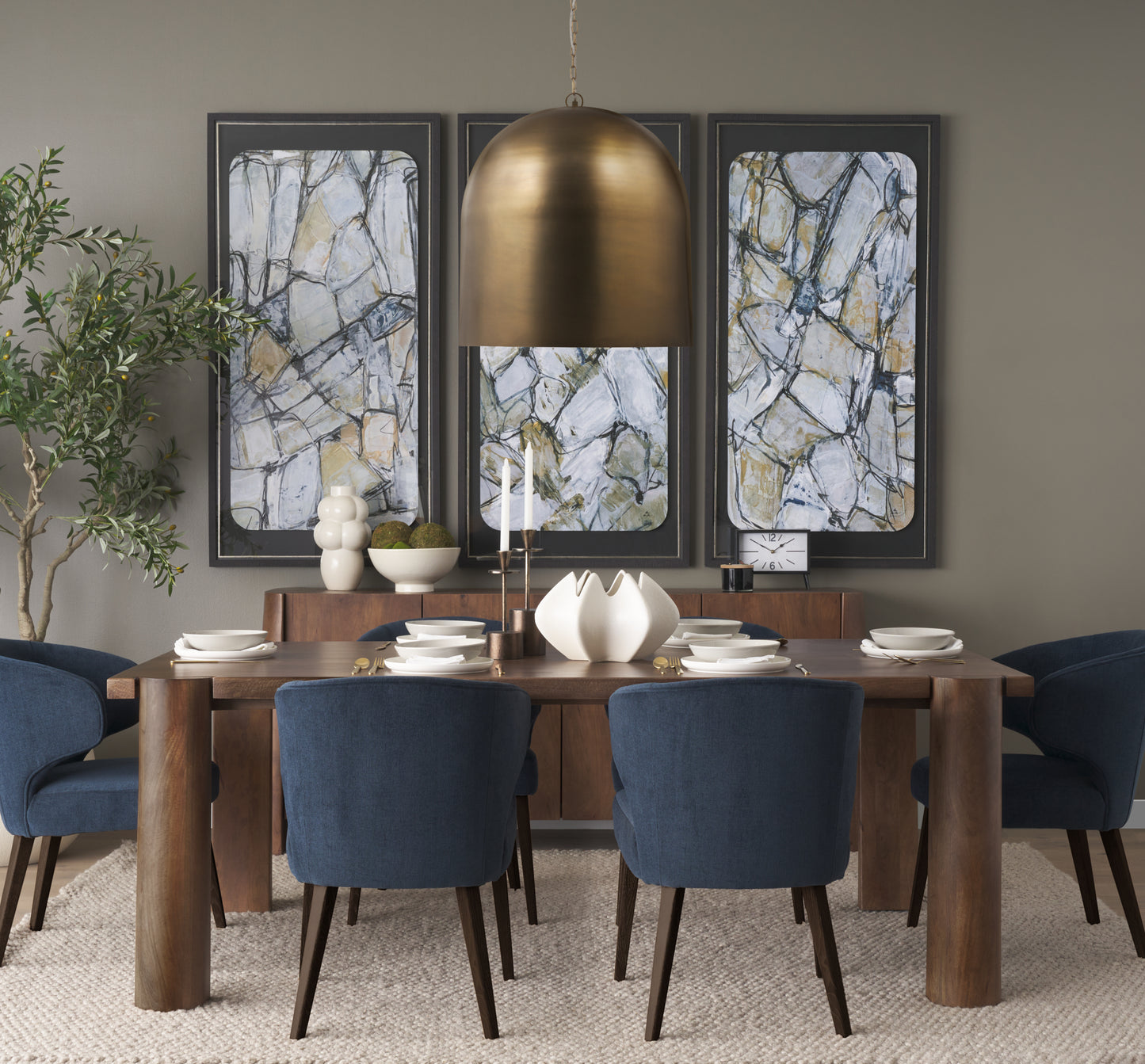Sanne Pendant Light Gold Metal | Silver Foil | Large - pendant-light