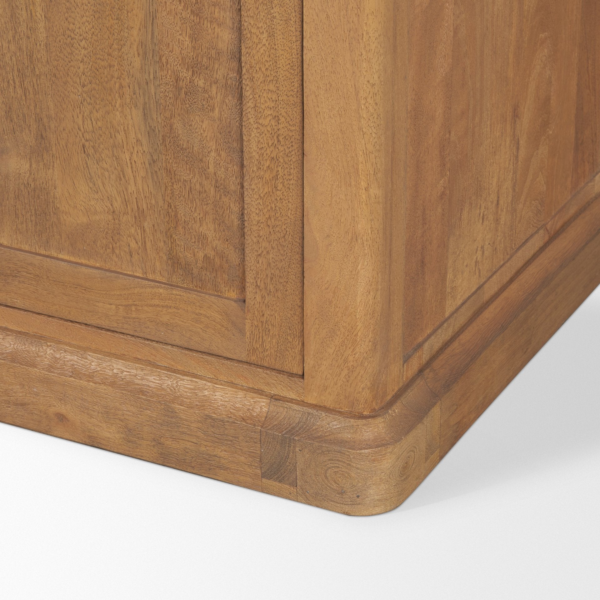 Baron Light Brown Solid Wood w/ Antiqued Brass Knobs 3-Drawer 6-Door Sideboard