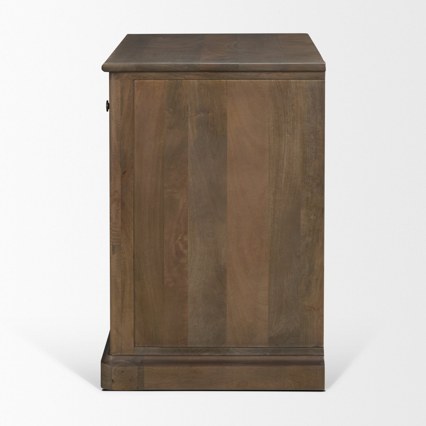 Baron Dark Brown Solid Wood w/ Antique Knobs 2-Door Accent Cabinet
