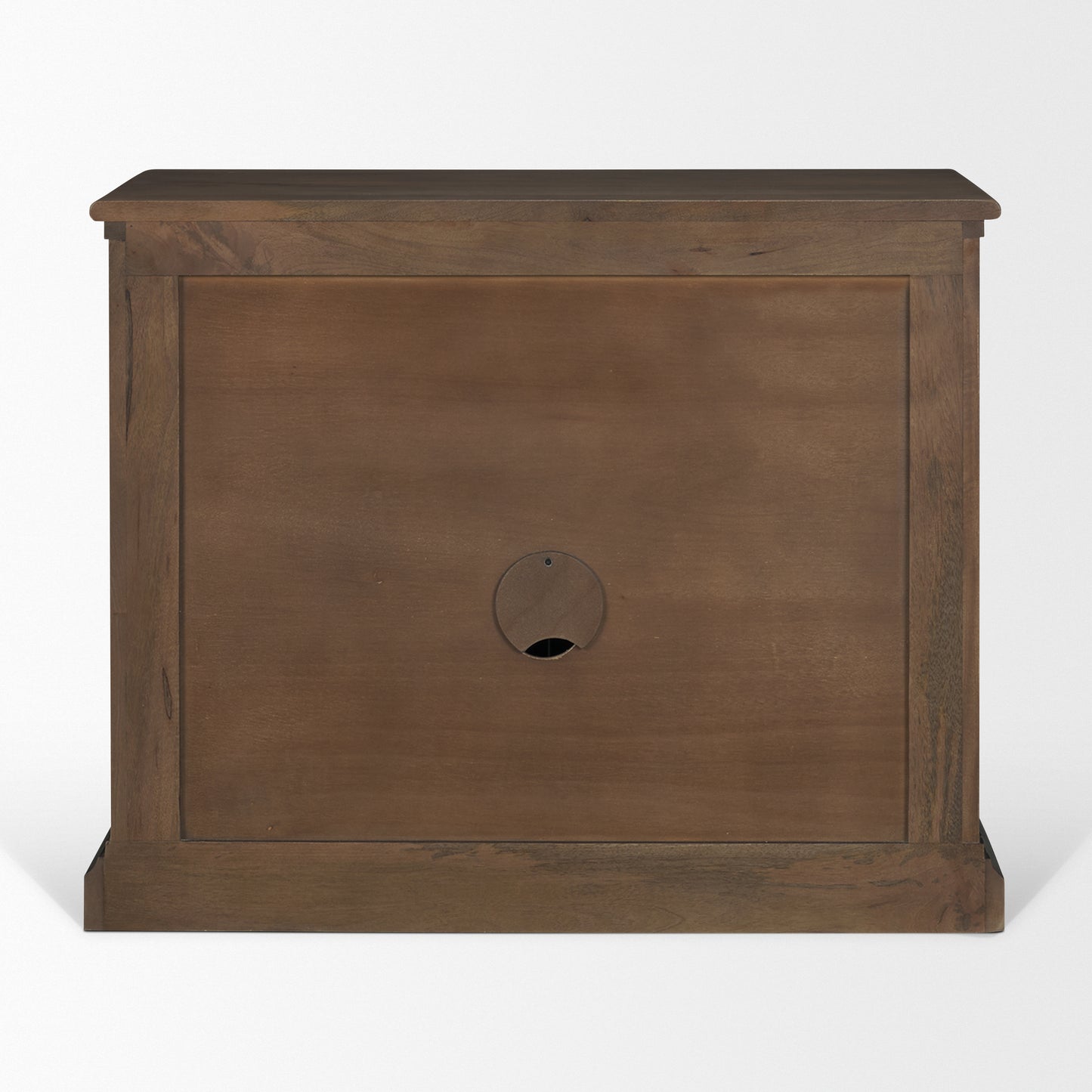 Baron Dark Brown Solid Wood w/ Antique Knobs 2-Door Accent Cabinet