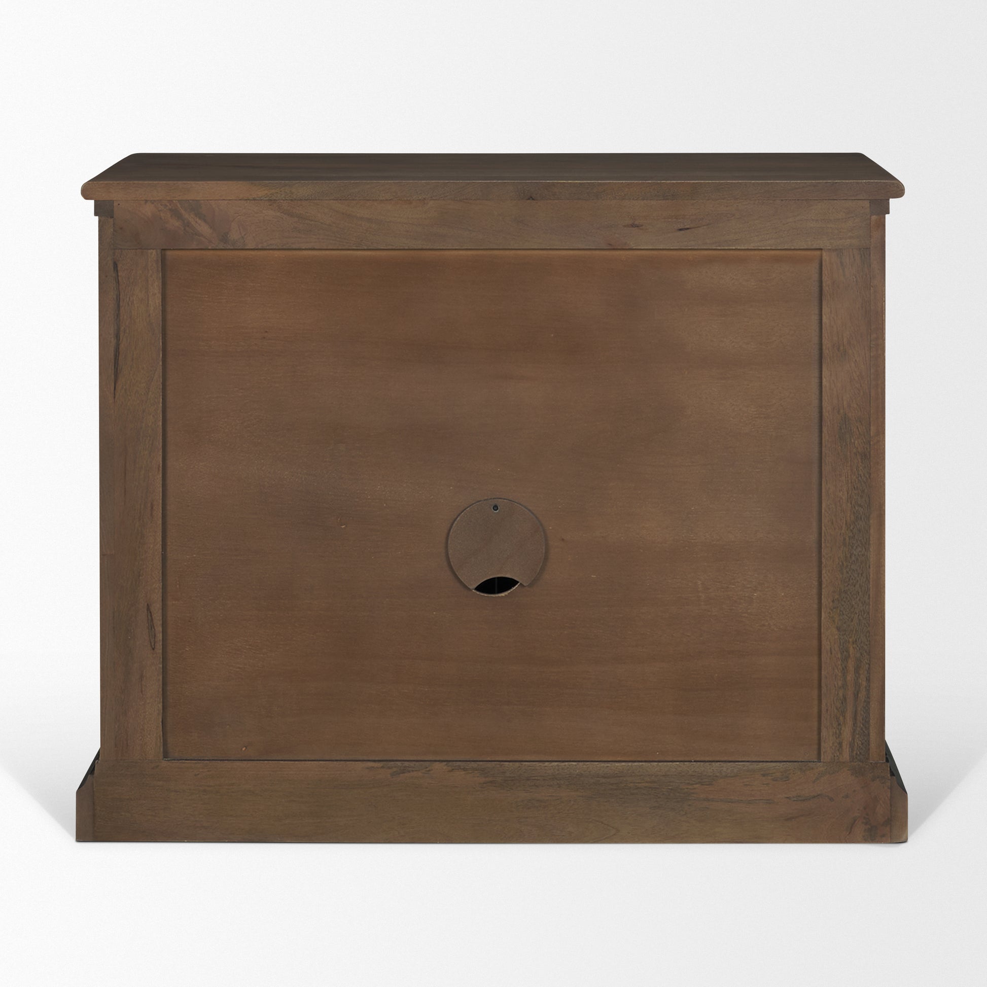 Baron Dark Brown Solid Wood w/ Antique Knobs 2-Door Accent Cabinet