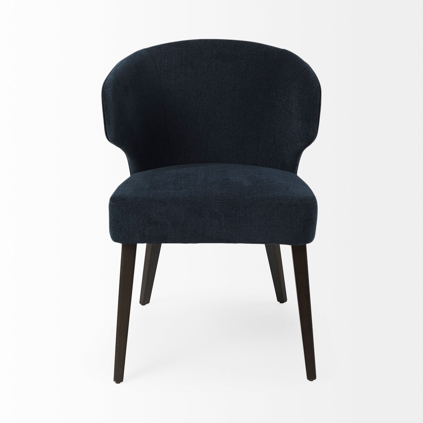 Niles 20" Seat Height Fabric Seat W/ Dark Brown Wooden Legs Wingback Dining Chair (Andes 600)