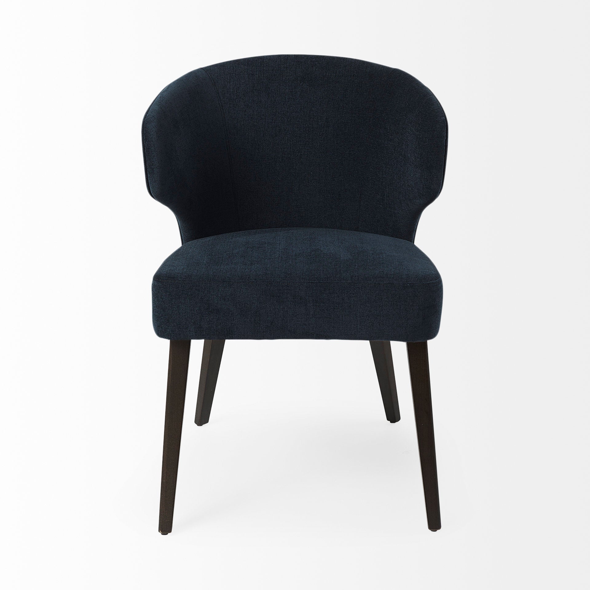 Niles 20" Seat Height Fabric Seat W/ Dark Brown Wooden Legs Wingback Dining Chair (Andes 600)