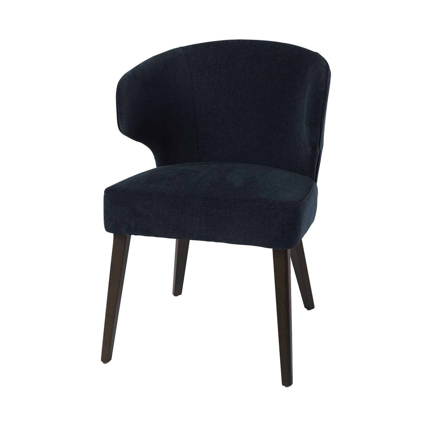 Niles 20" Seat Height Fabric Seat W/ Dark Brown Wooden Legs Wingback Dining Chair (Andes 600)