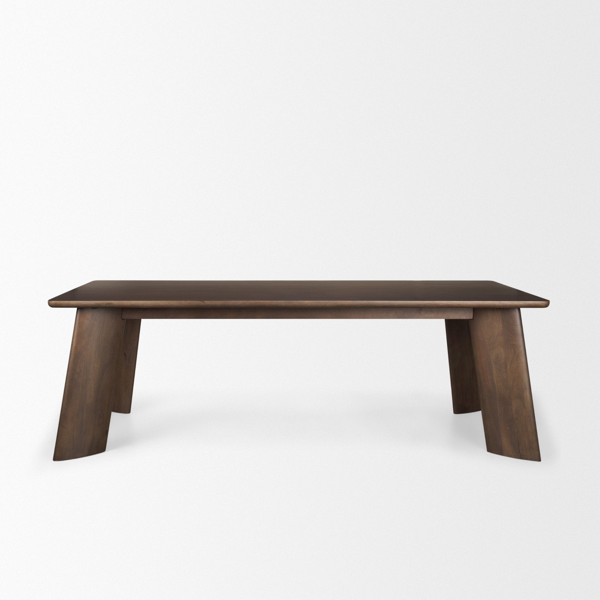 Jonan Solid Dark Brown Mango Wood Rectangular Dining Table