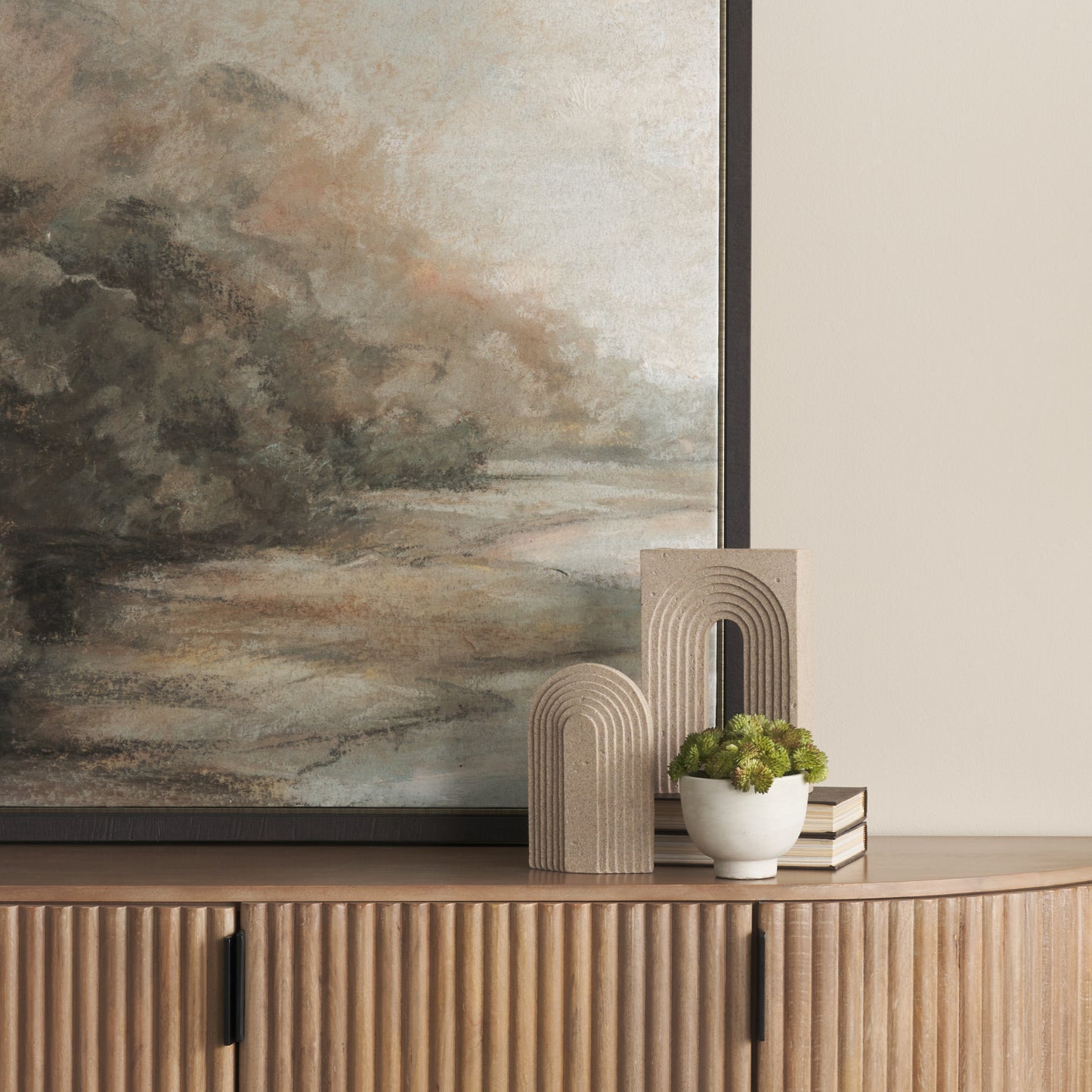 Kacia Resin Textured SandStone Decorative Object