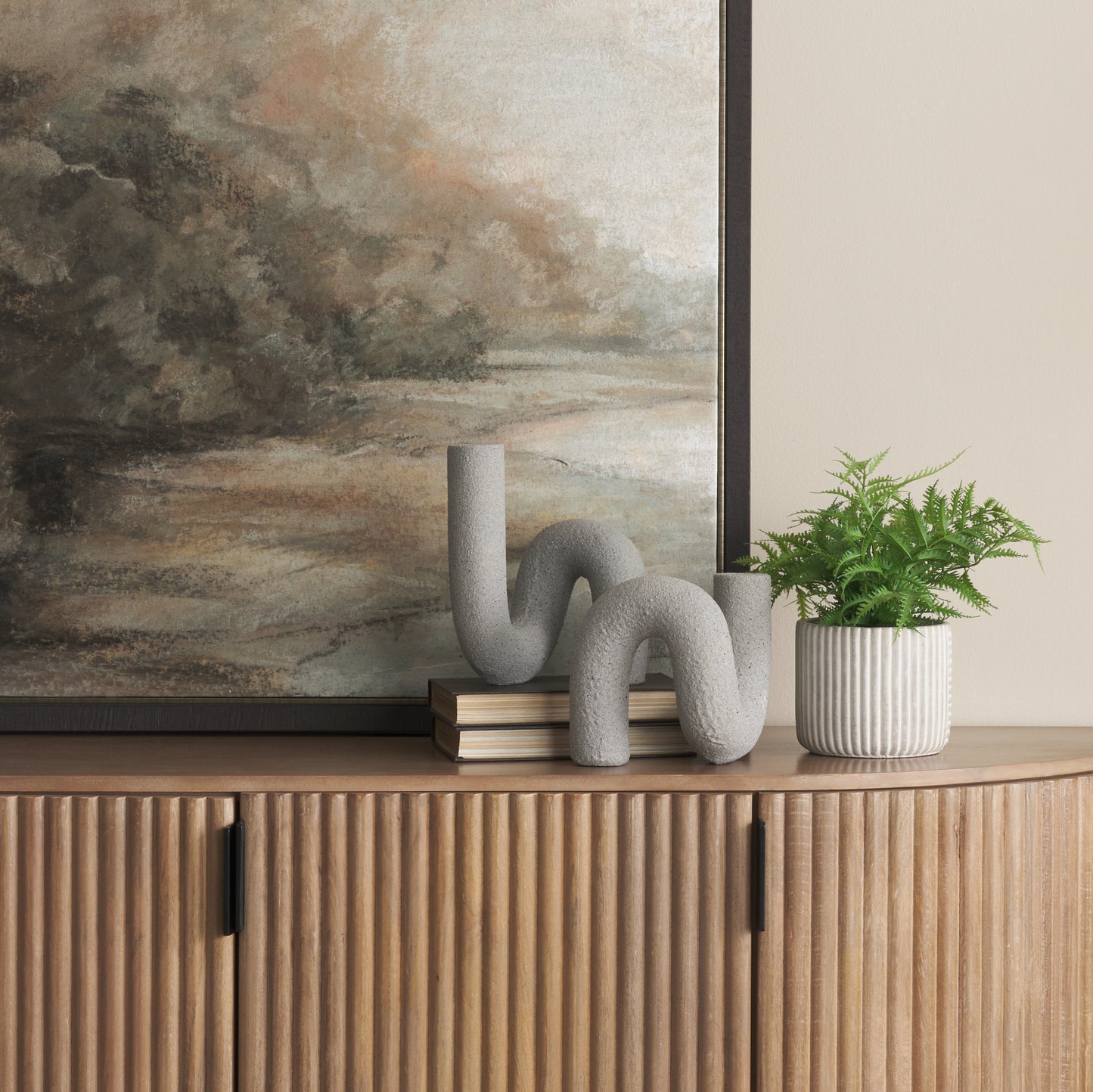 Kailyn Resin Textured Concrete Gray Decorative Object