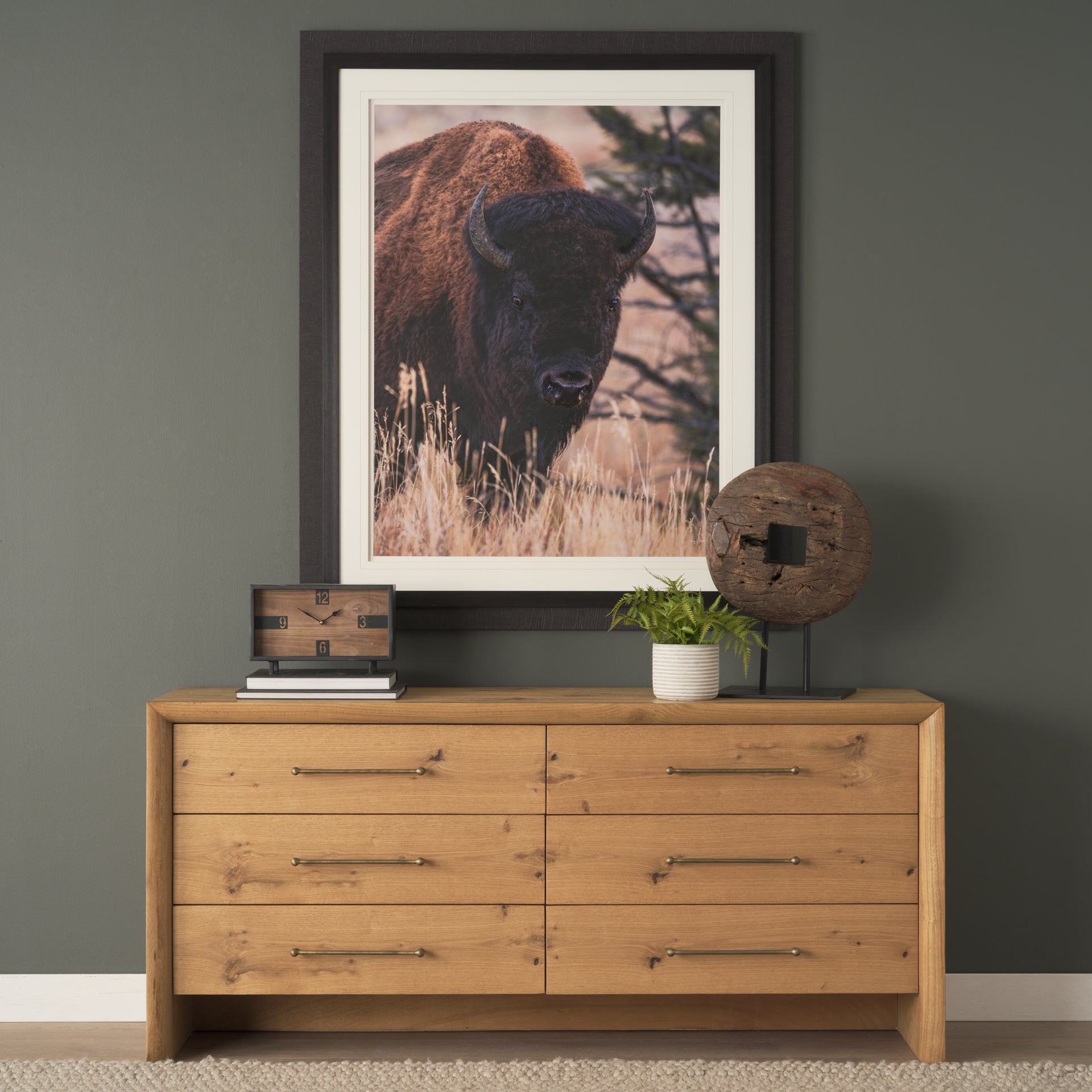 Incana 20L x 4W Natural Brown Reclaimed Wood Wheel Object