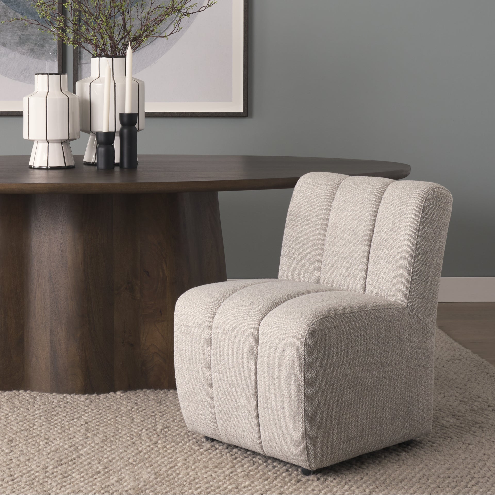 Wilkins Gray Performance Fabric Upholstered Dining Chair