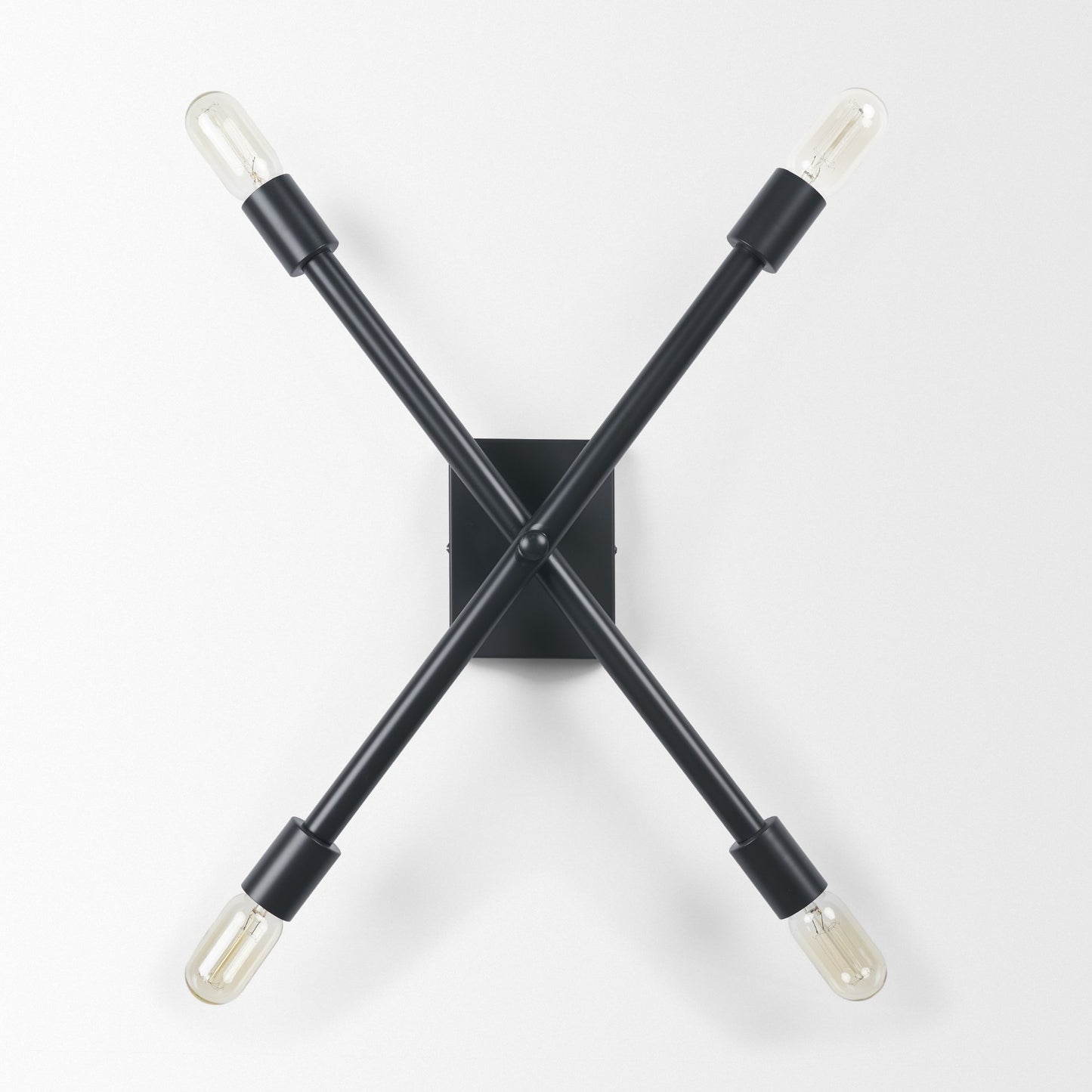 Xendi 4x25 Black Toned Metal Sputnik Wall Sconce