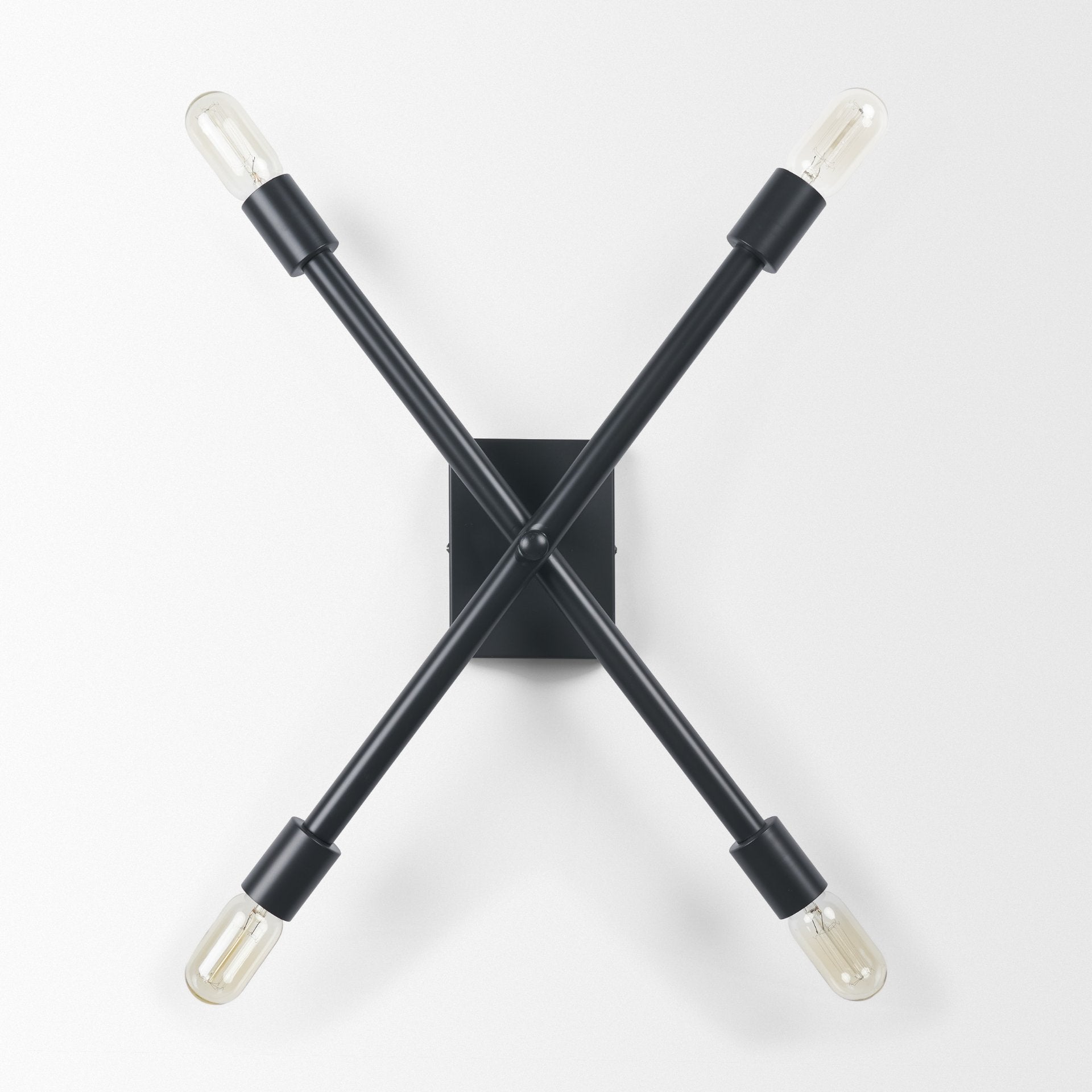 Xendi 4x25 Black Toned Metal Sputnik Wall Sconce