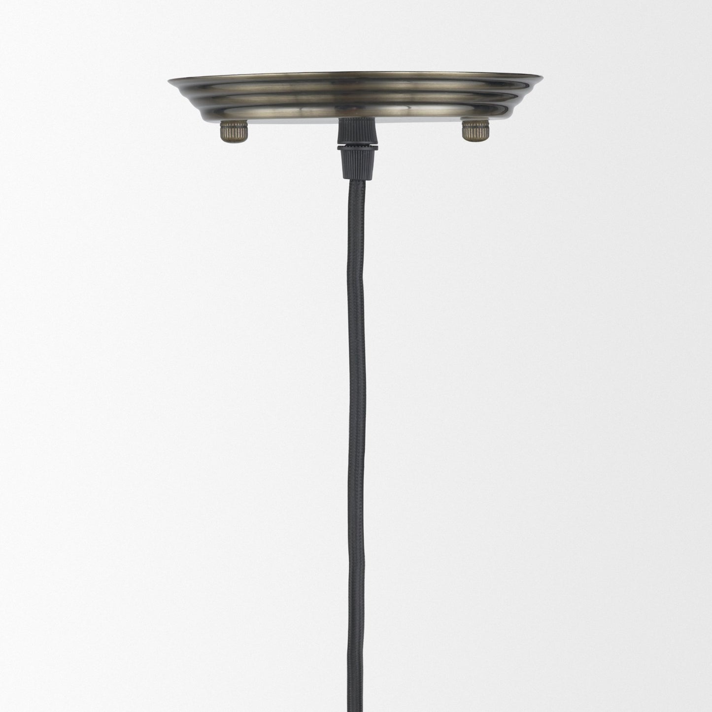 Hines I 4x8 Antiqued-Brass Metal Cage Pendant Light