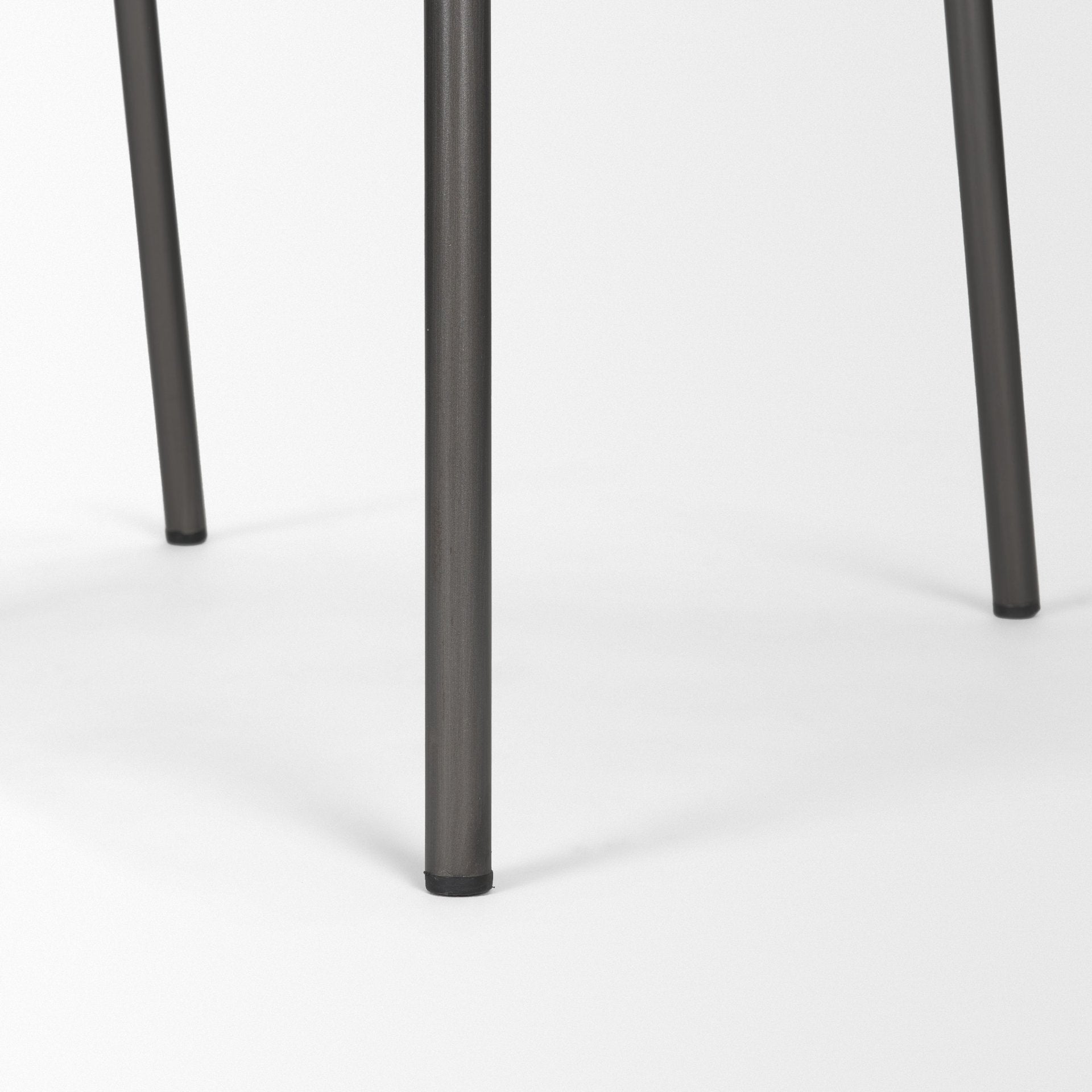 Kavalan 37.5" Total Height Ebony Leather Seat Black Metal Frame Bar Stool