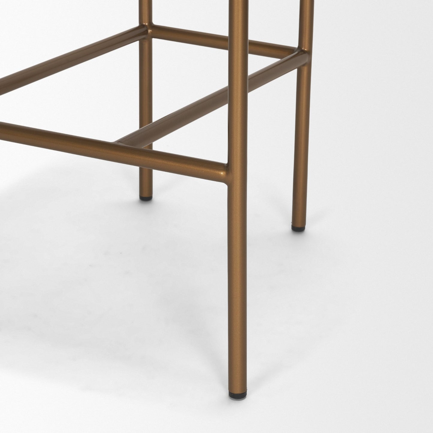Parker Cream Fabric Seat Gold Metal Counter Stool