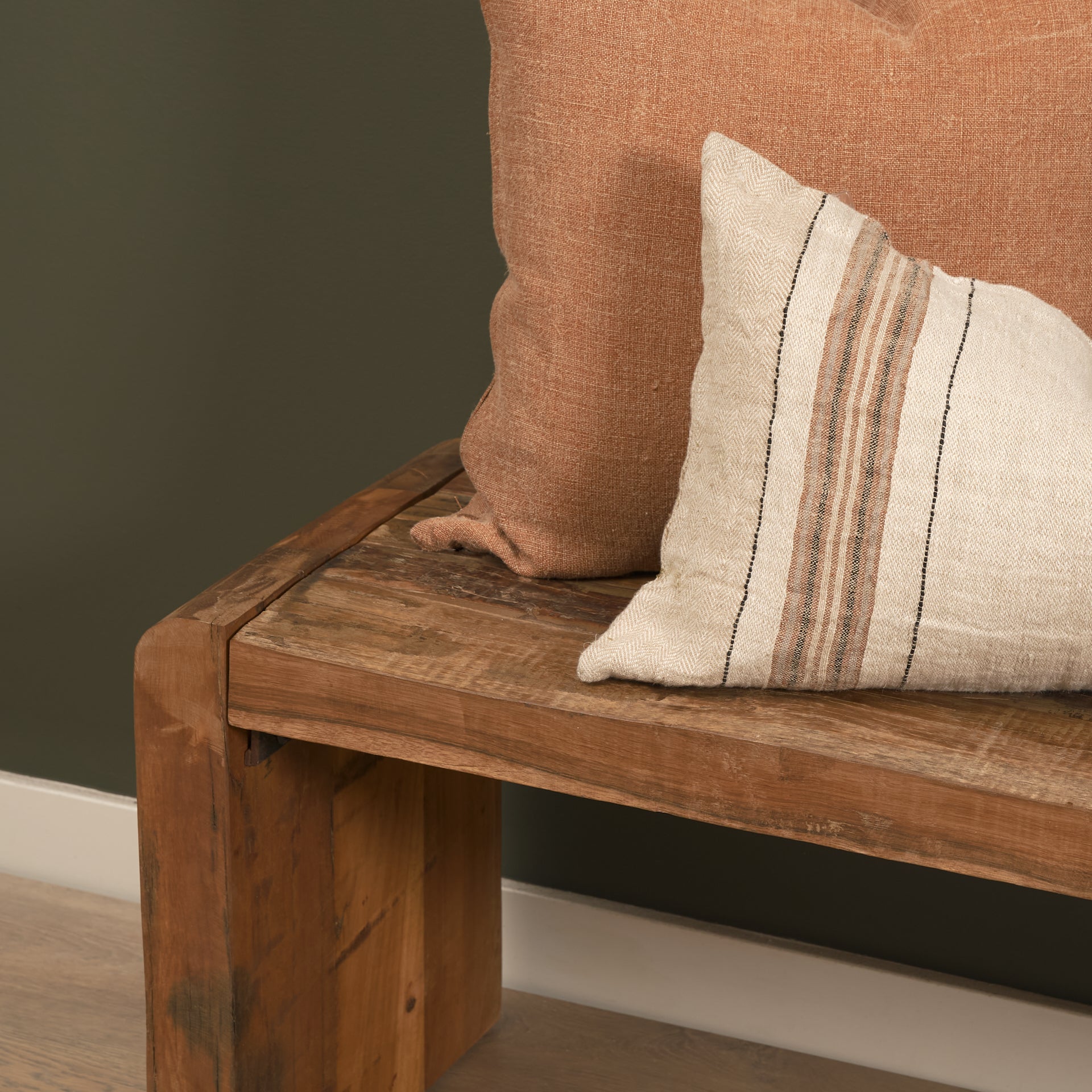 Estelle Rustic Brown Reclaimed Wood Bench