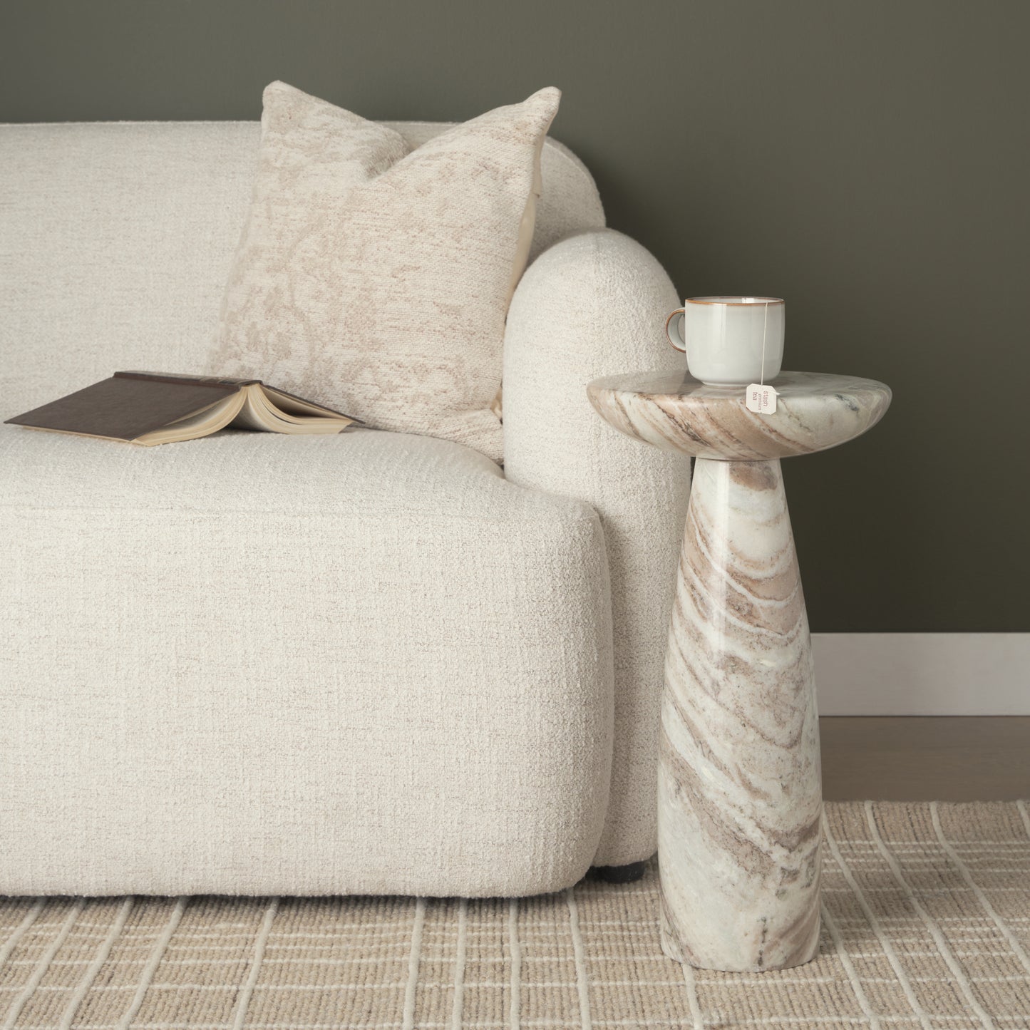 Khloe 20x20 Cream Square Pillow Cover
