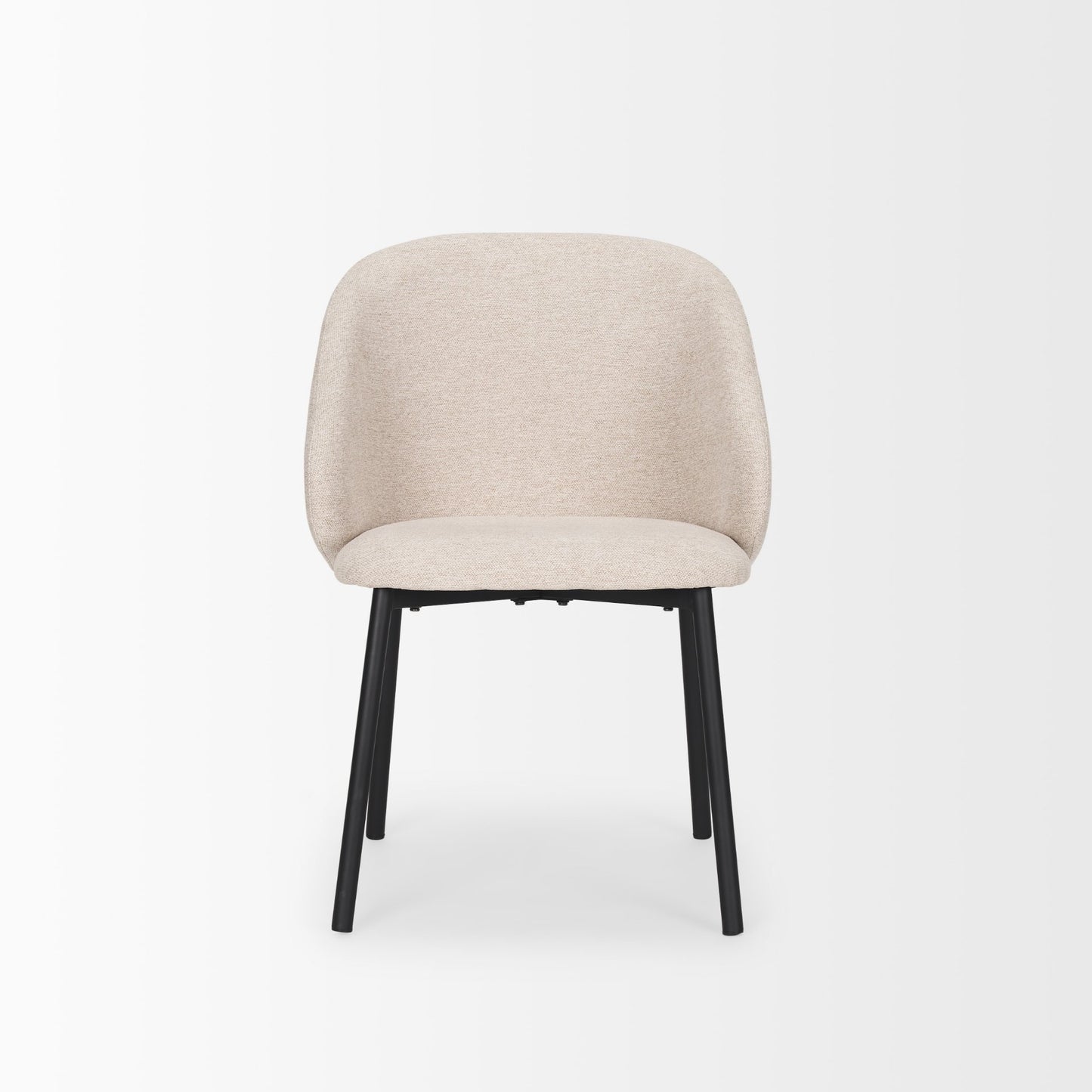 Shannon Dining Chair w/ Oatmeal Fabric & Matte Black Metal
