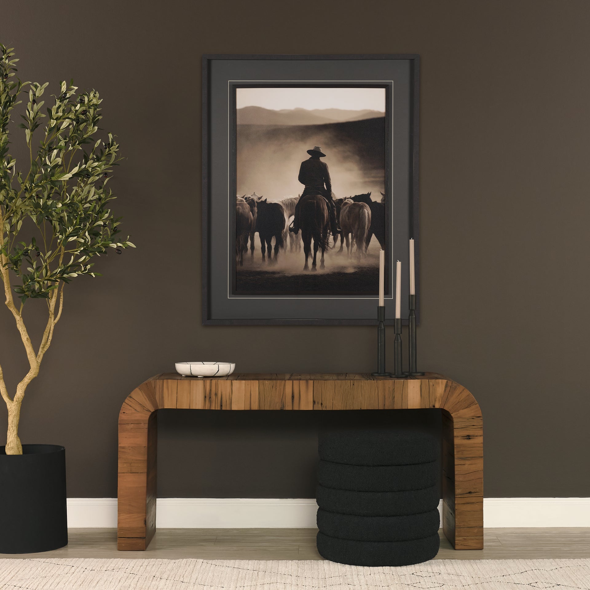 Elise Black Boucle Upholstered Storage Ottoman