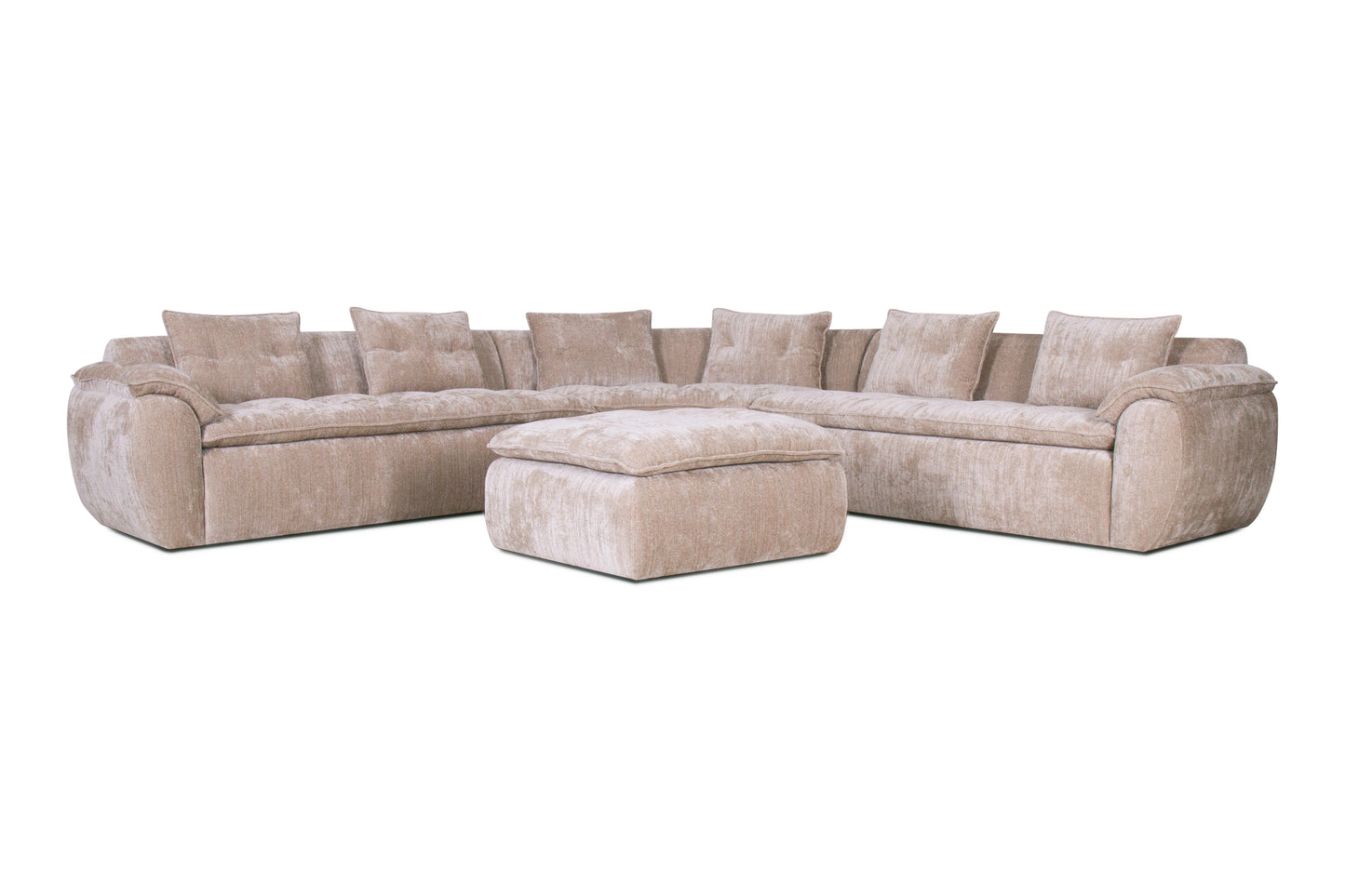Jordan Fabric Sectional -Cobblestone