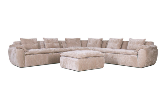 Jordan Fabric Sectional -Cobblestone