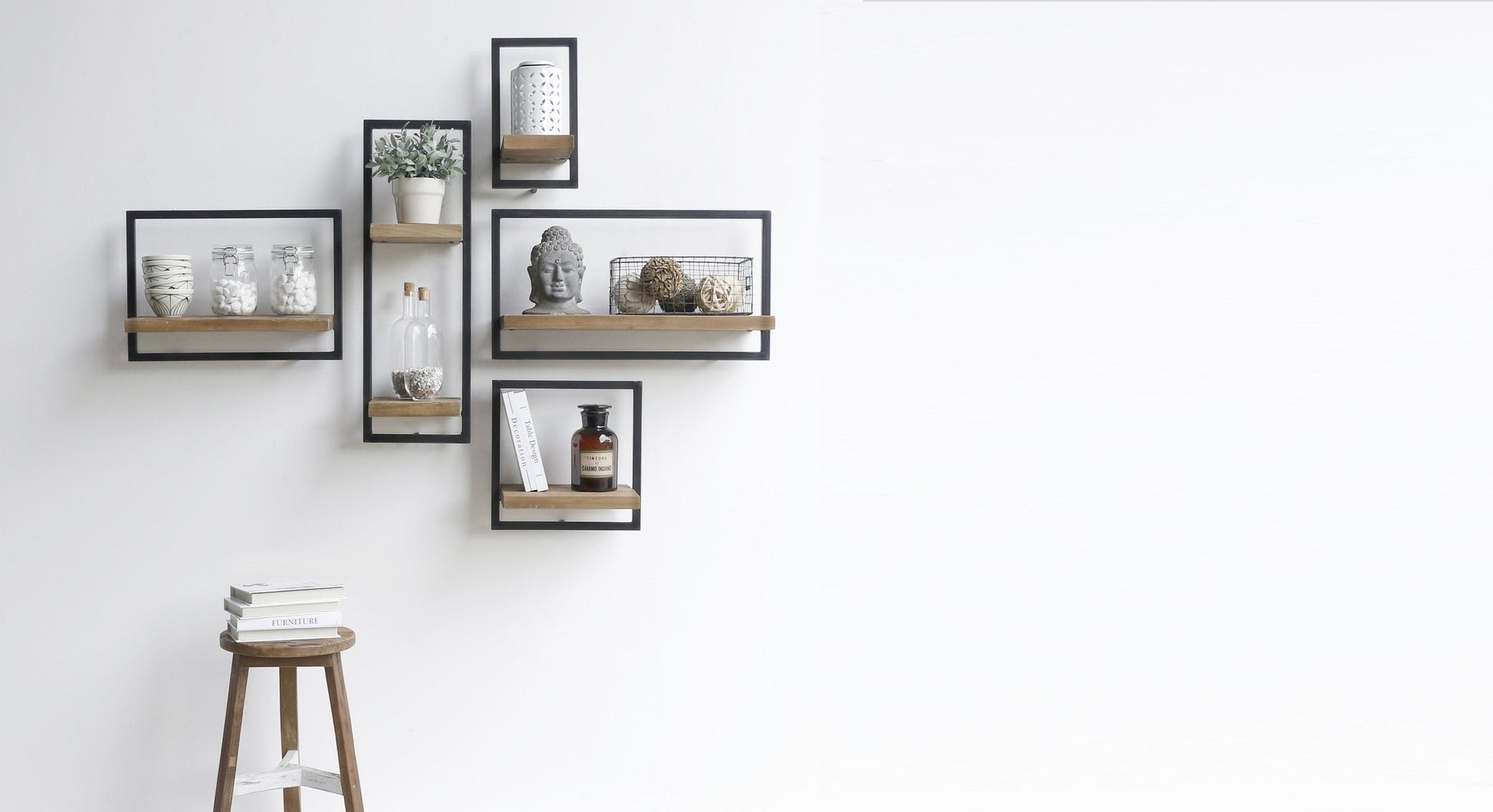 D-Bodhi Metal Frame Wall Box - Natural, Type B (1/box)