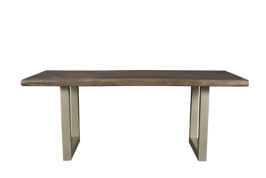 TAJ Dining Table - Vinegar Matte Top/ U Tube Metal Base