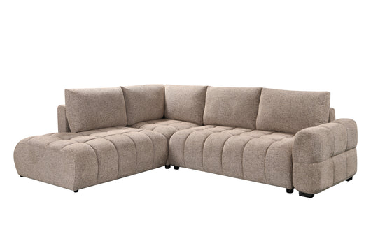 Monaco Sleeper Sectional with Storag-Dark Beige