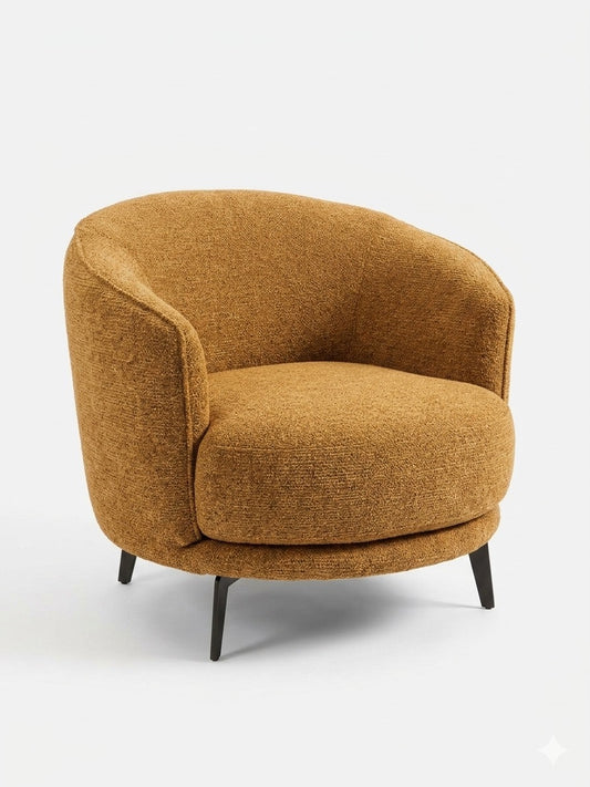 Runa Swivel Accent Chair-Tan