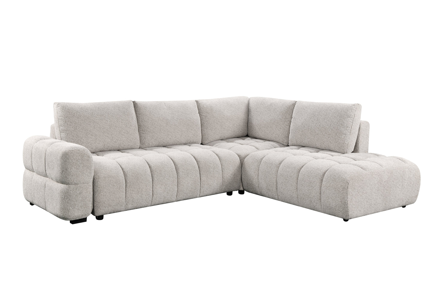 Monaco Sleeper Sectional with Storage-Grey