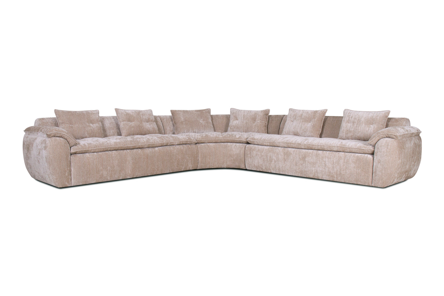 Jordan Fabric Sectional -Cobblestone