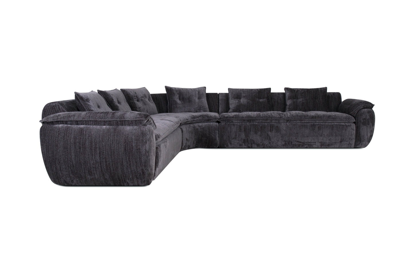 Jordan Fabric sectional -Caviar