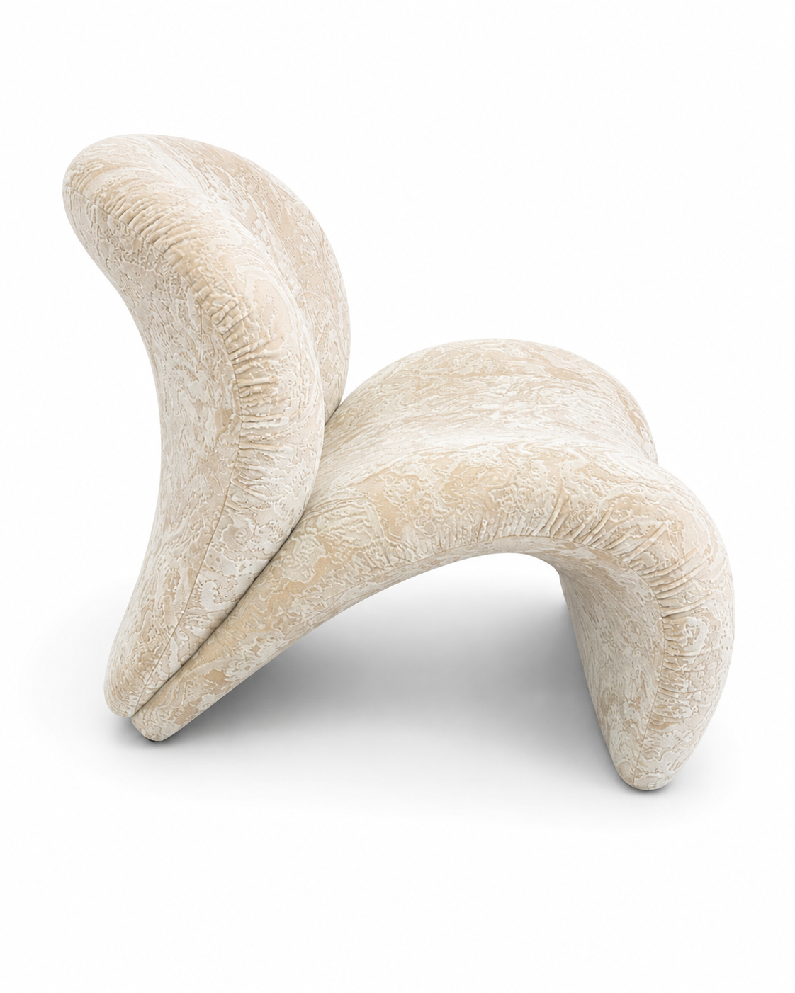 Tidal Wave Scuptual Chair-Cream
