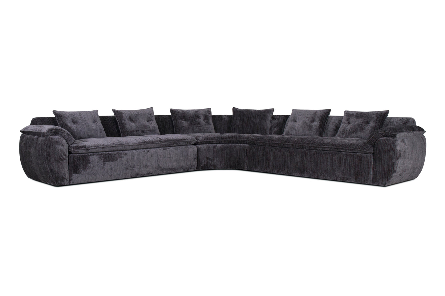 Jordan Fabric sectional -Caviar