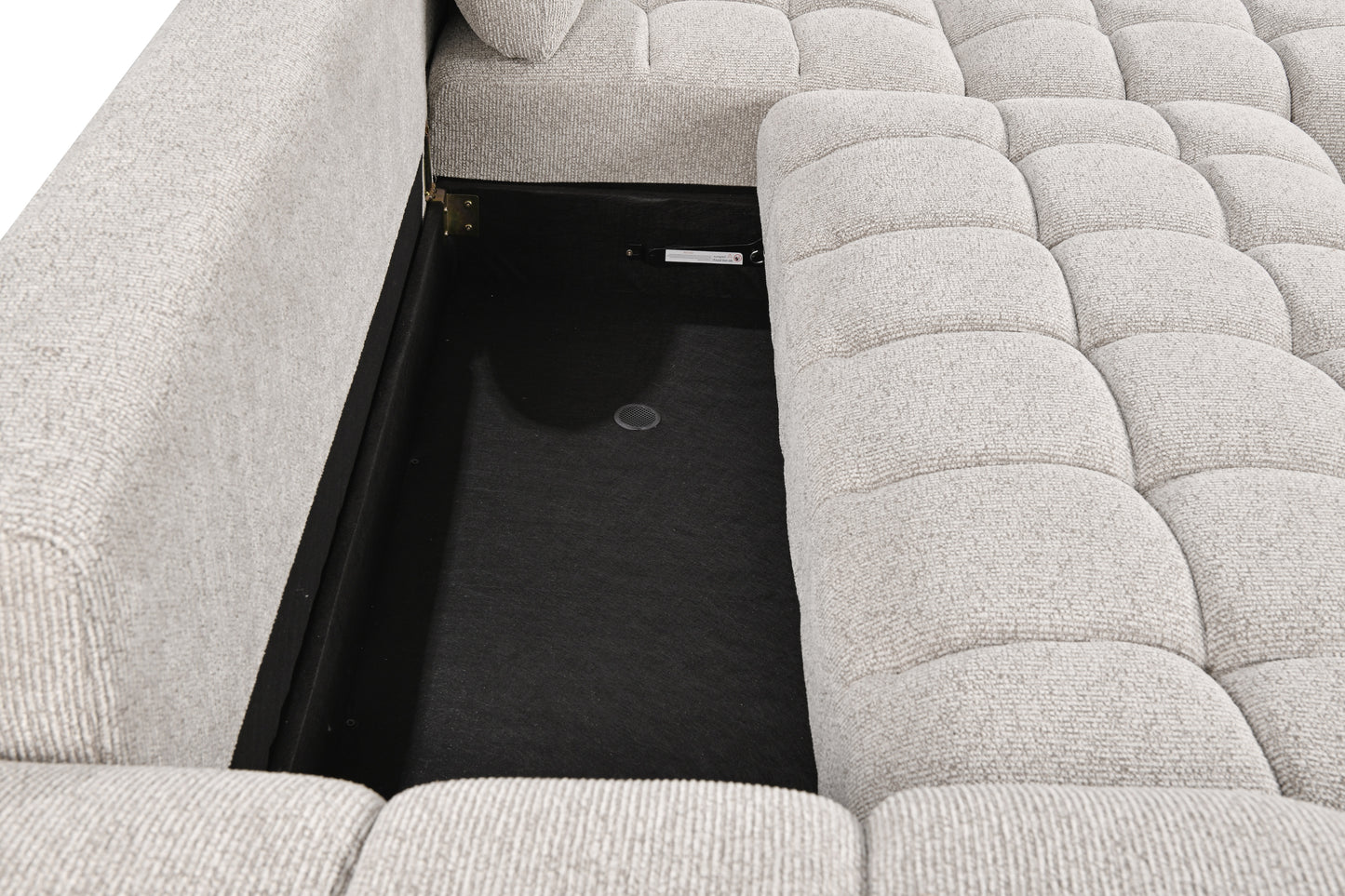 Monaco Sleeper Sectional with Storage-Grey