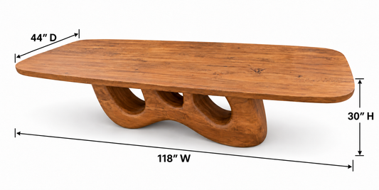 SOLID WOOD ACACIA DINING TABLE