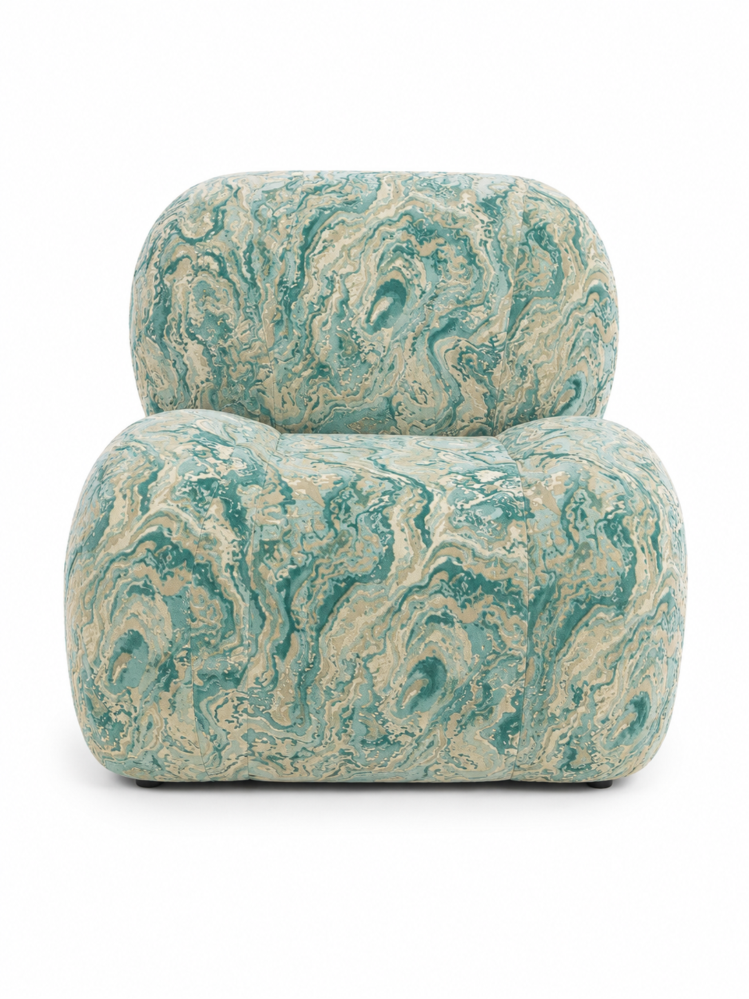 Tidal Wave Sculptural Accent Chair-Teal